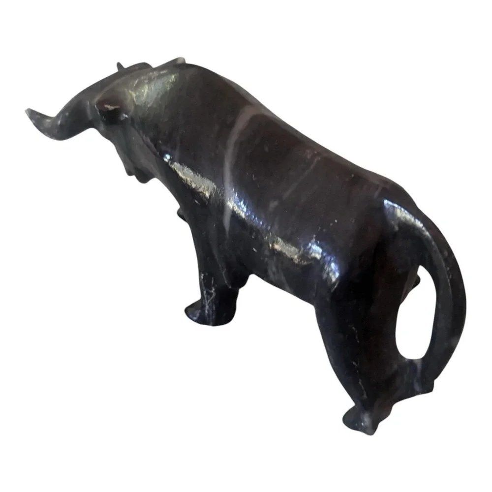 Vintage Black Onyx Charging Bull 6